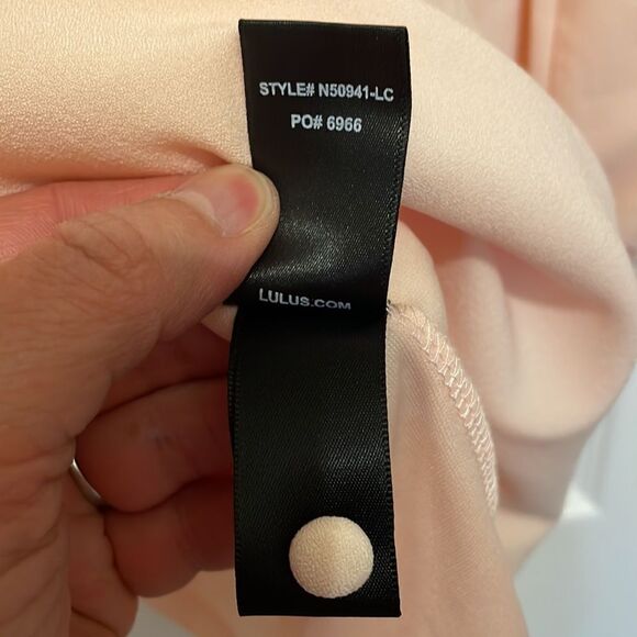 Lulu’s Peach Long Sleeved Sheath Dress - Picture 3 of 6